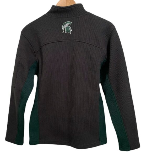 MICHIGAN STATE SPARTANS FLEECE LINED CAMPUS HERITAGE 1/4 ZIP SIZE S - Picture 2 of 7